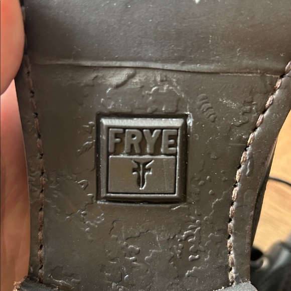 NWOT Frye Black Leather Lace up Boots - Picture 8 of 8